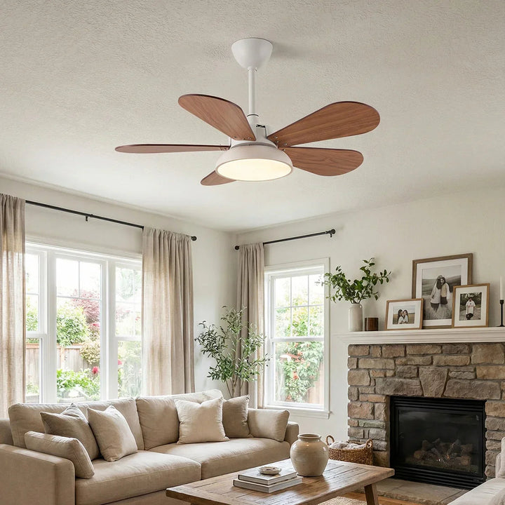 Round Colored Petal Shaped Ceiling Fan Lights - view 8 | Woorglamp