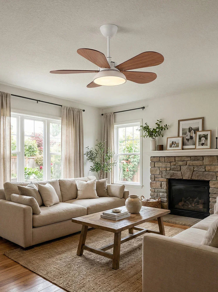 Round Colored Petal Shaped Ceiling Fan Lights - view 13 | Woorglamp