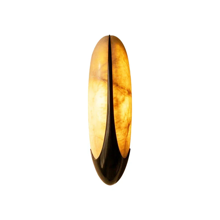 Sculptural Curved Alabaster Wall Lamp