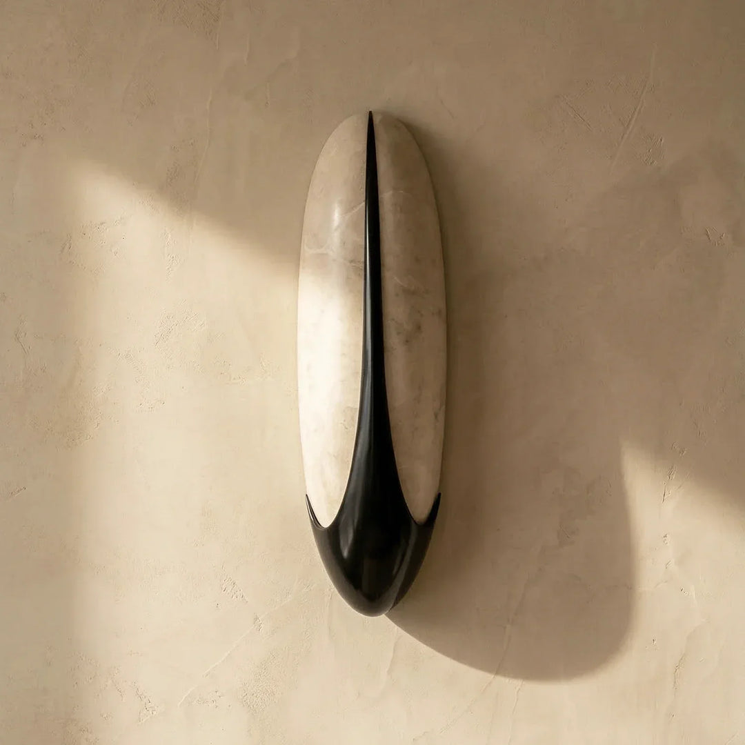 Sculptural Curved Alabaster Wall Lamp