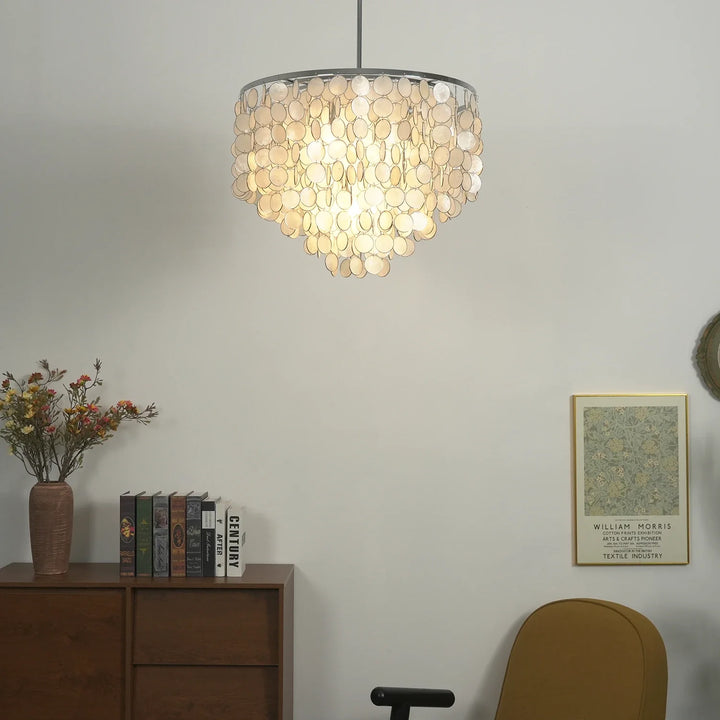 Shell Waterfall Oceana Tiered Chandelier