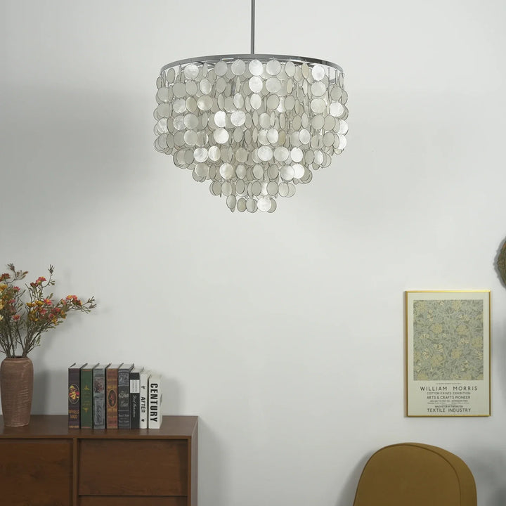 Shell Waterfall Oceana Tiered Chandelier