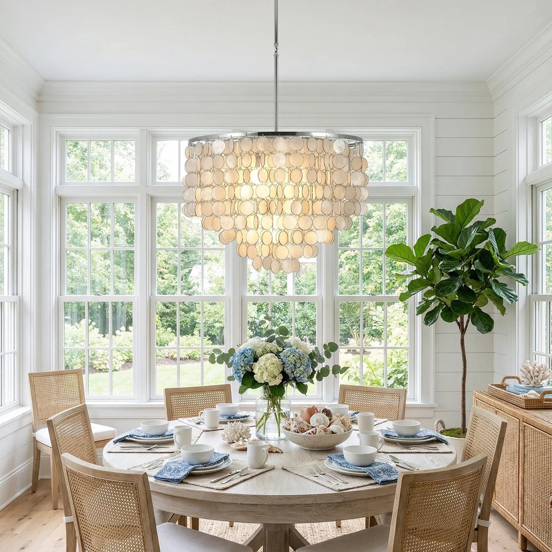Shell Waterfall Oceana Tiered Chandelier