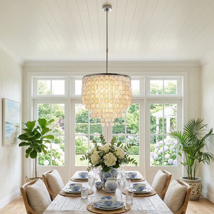 Shell Waterfall Oceana Tiered Chandelier