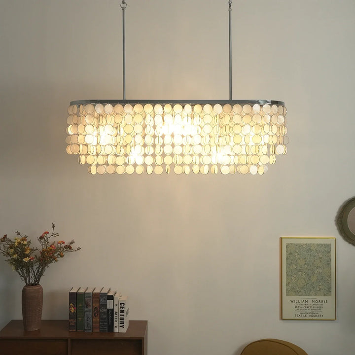 Shell Waterfall Oceana Tiered Chandelier