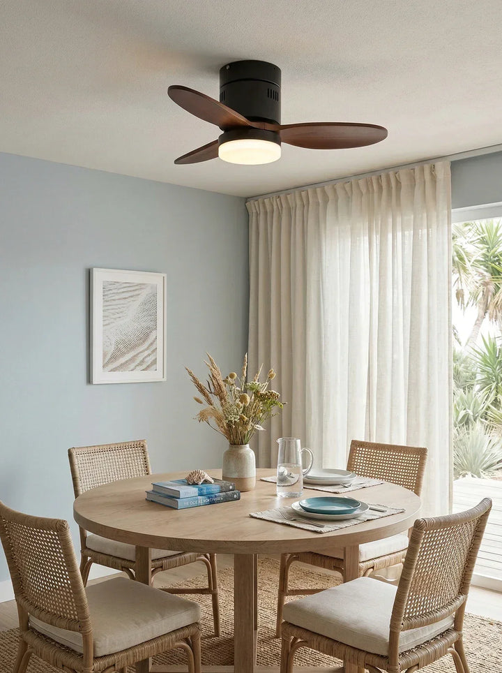 Silent Aeroluxe Modern Ceiling Fan Light