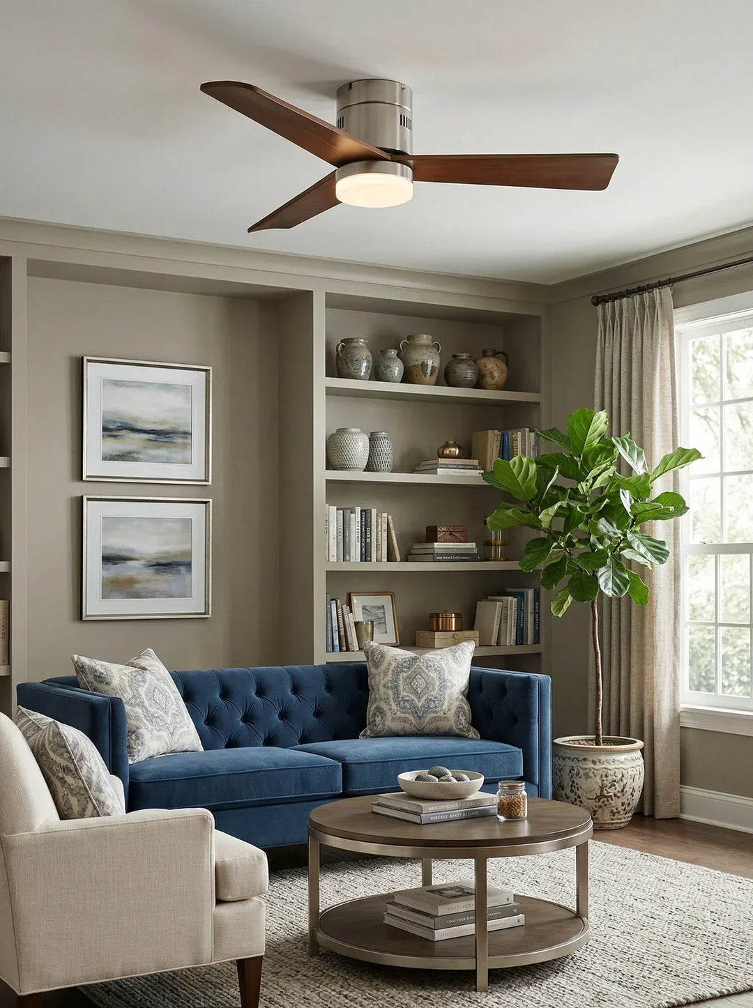 Silent Aeroluxe Modern Ceiling Fan Light