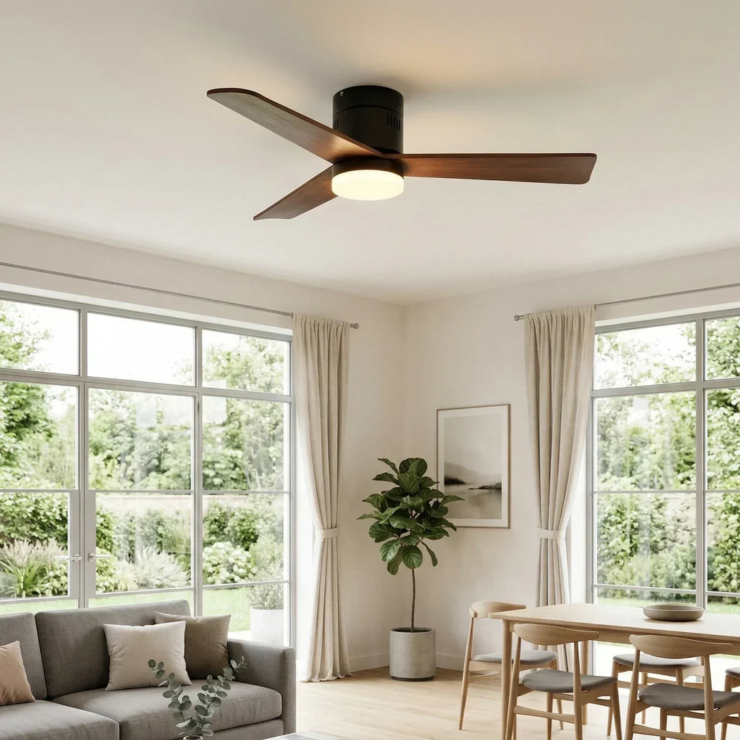 Silent Aeroluxe Modern Ceiling Fan Light
