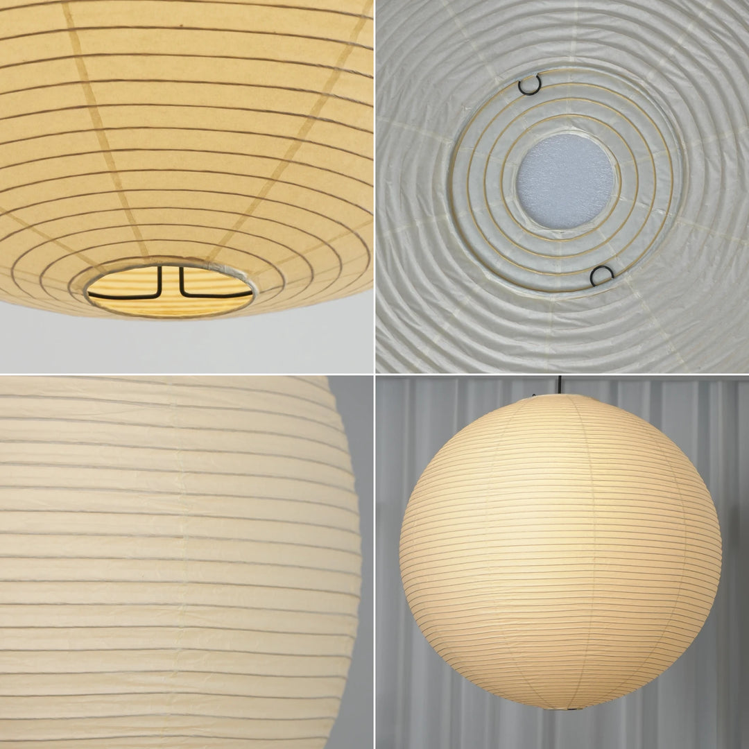 Round_Washi_Paper_Pendant_Light_in_Warm_Textured_Wall_Space_Woorglamp