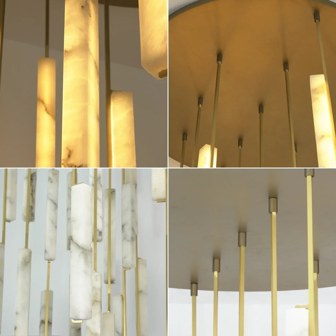 Stalactite Waterfall Linear Alabaster Chandelier