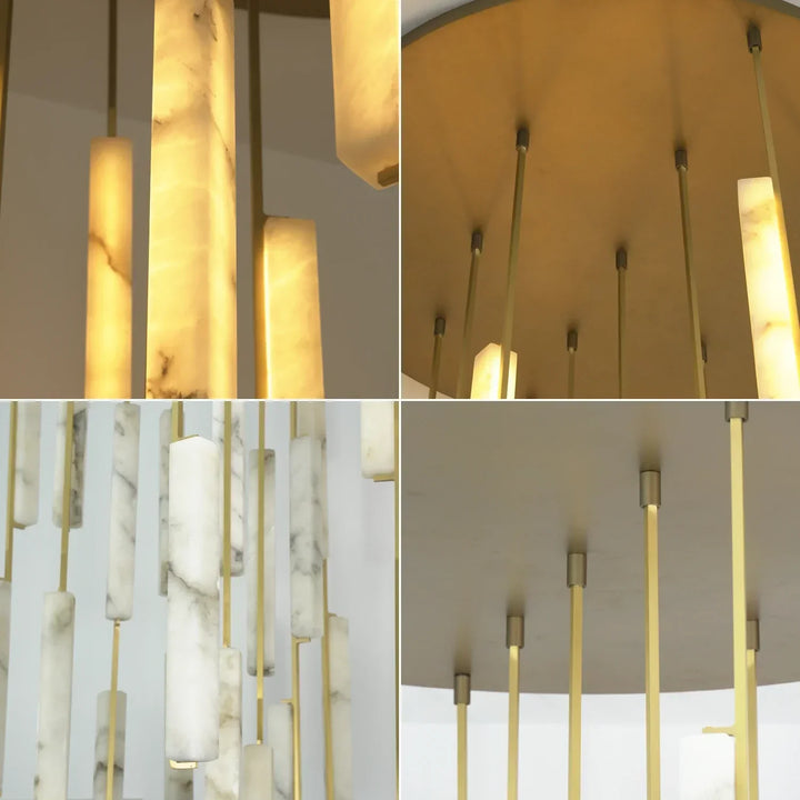 Stalactite Waterfall Linear Alabaster Chandelier