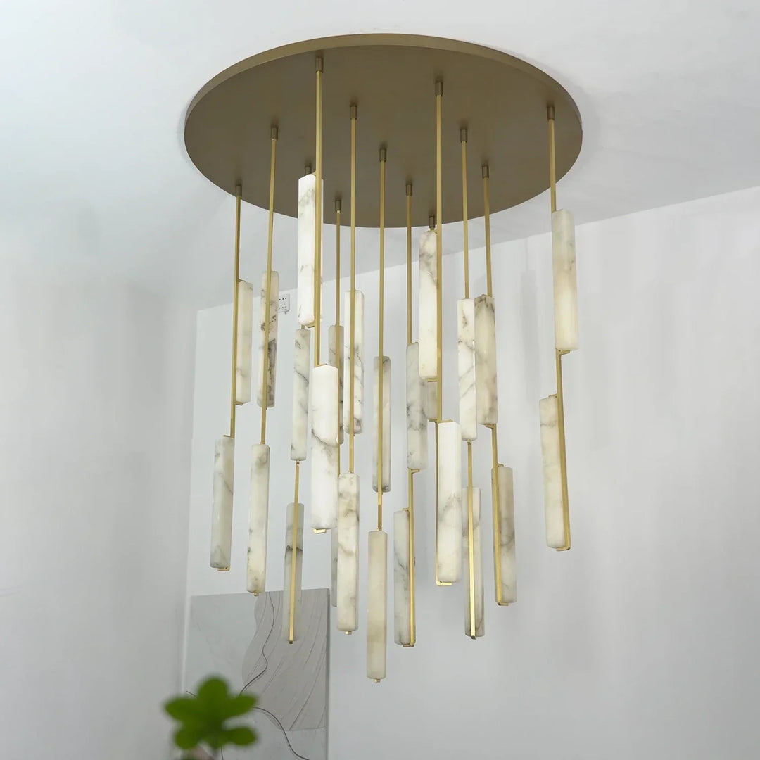 Stalactite Waterfall Linear Alabaster Chandelier