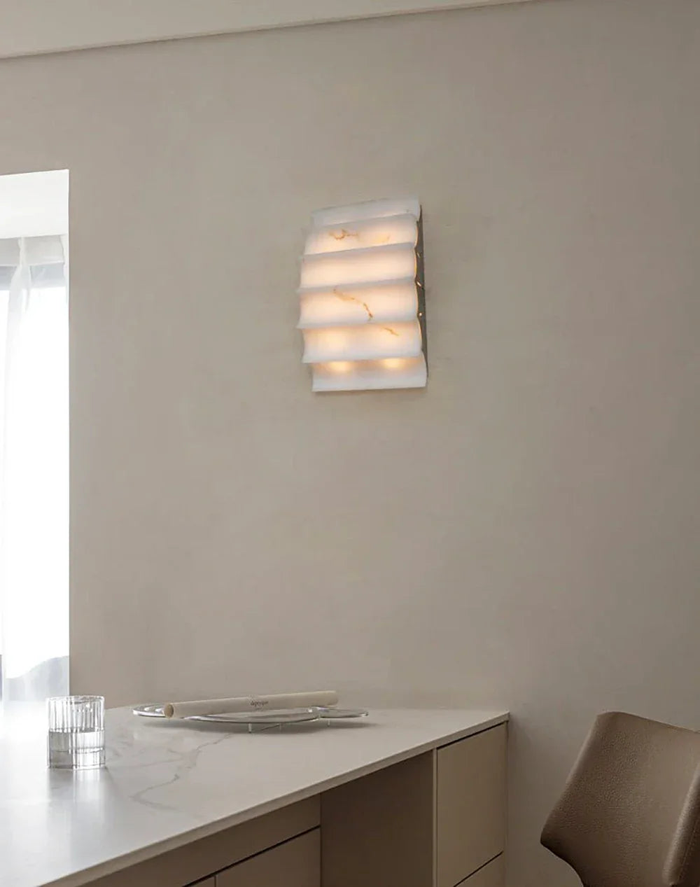 Stepped Arched Alabaster Wall Lamp