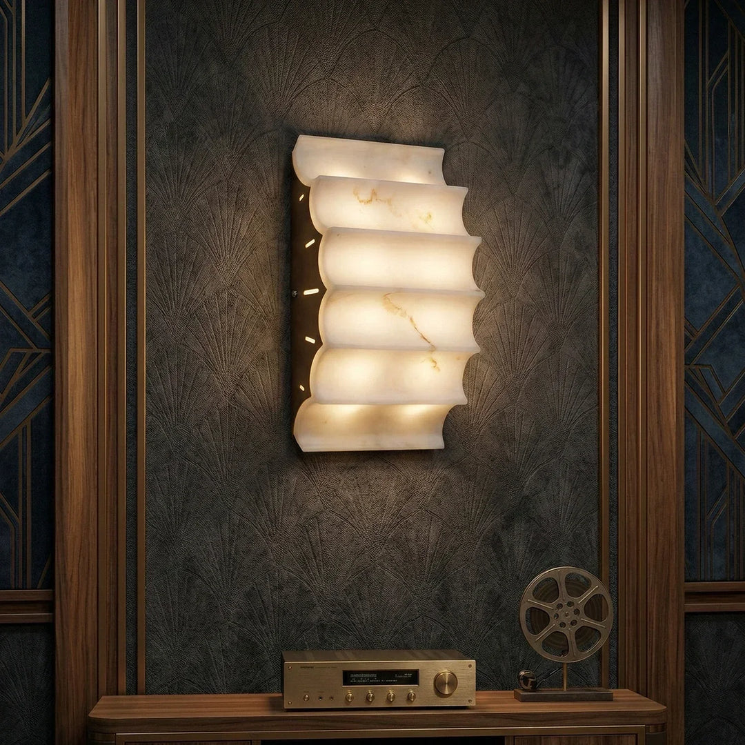 Stepped Arched Alabaster Wall Lamp