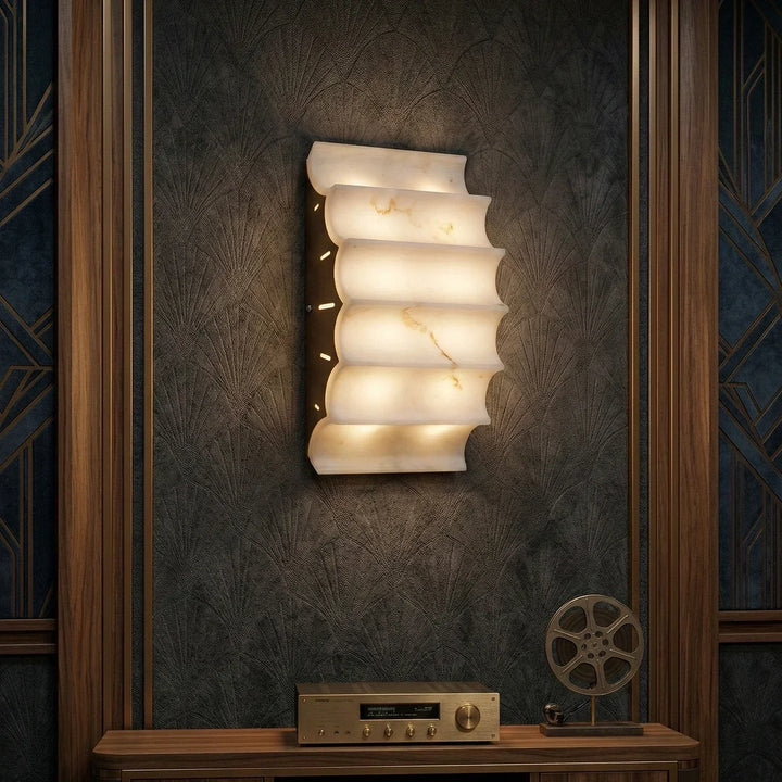 Stepped Arched Alabaster Wall Lamp