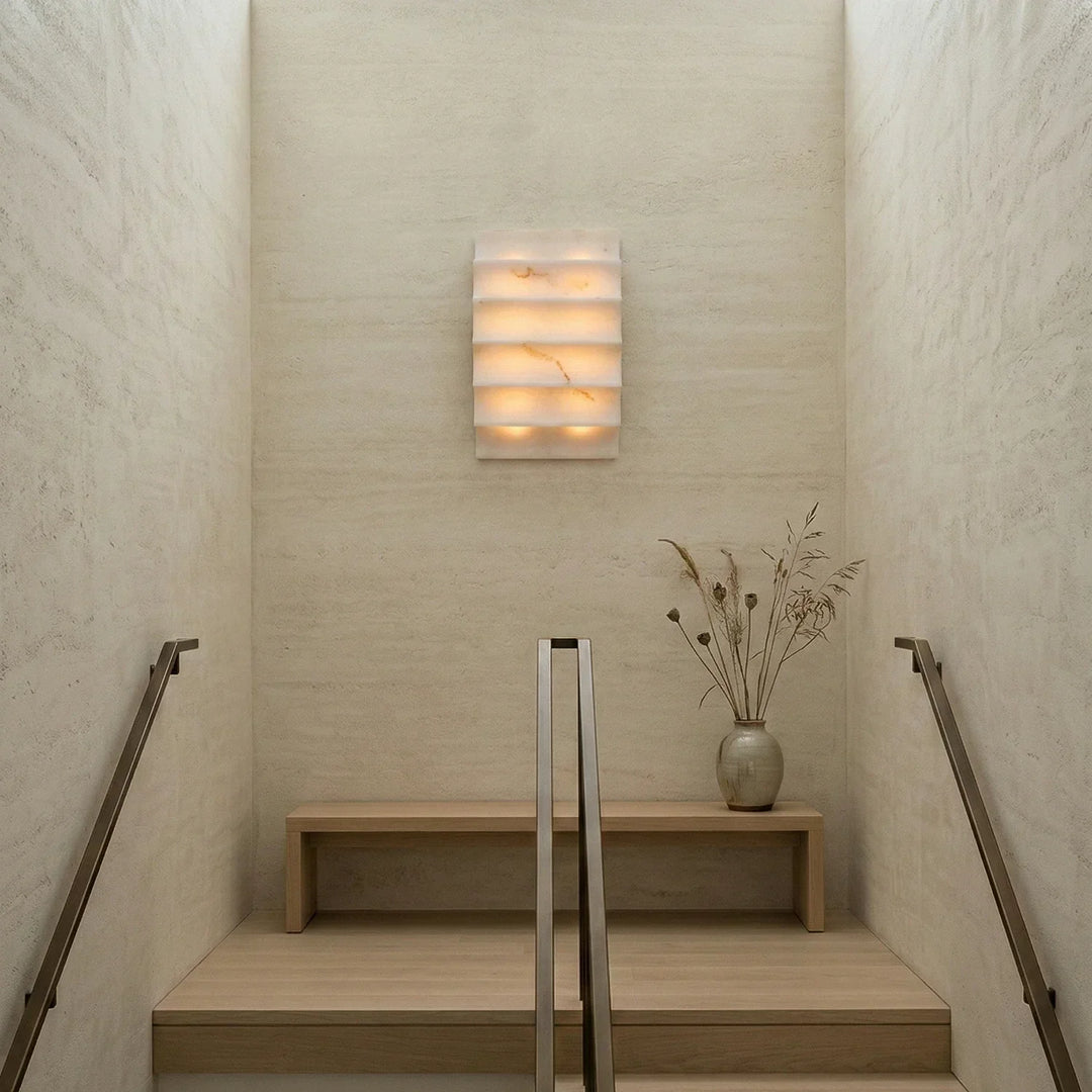 Stepped Arched Alabaster Wall Lamp