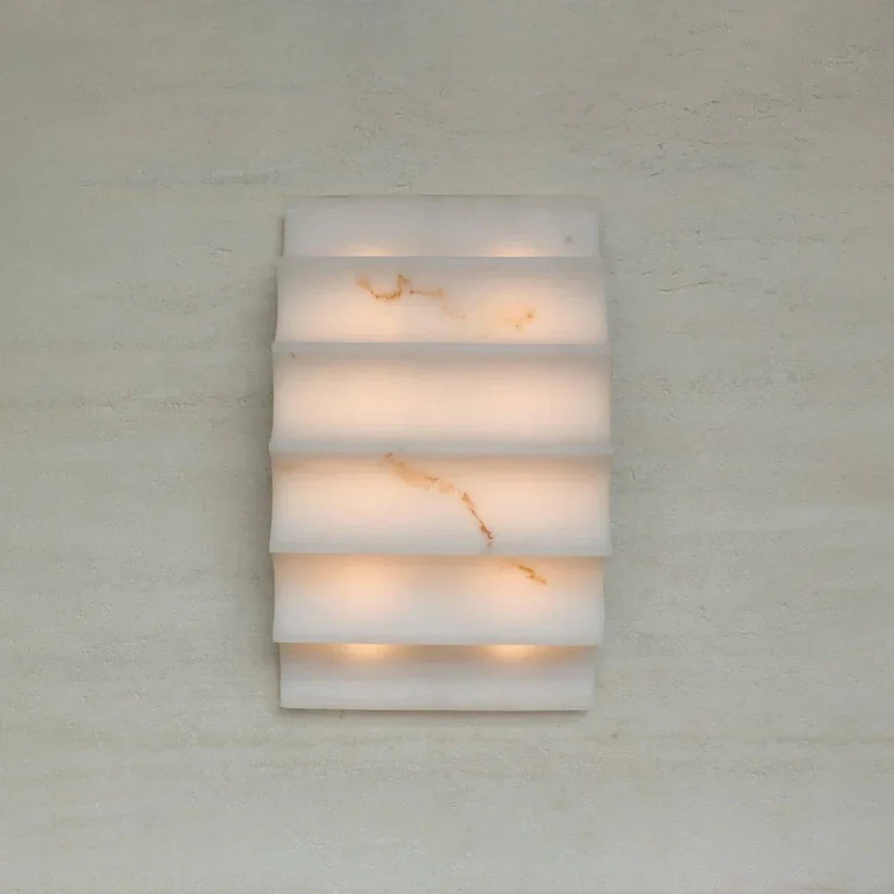 Stepped Arched Alabaster Wall Lamp