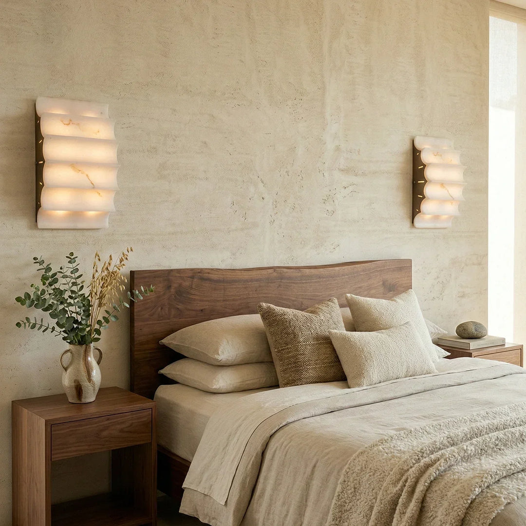 Stepped Arched Alabaster Wall Lamp