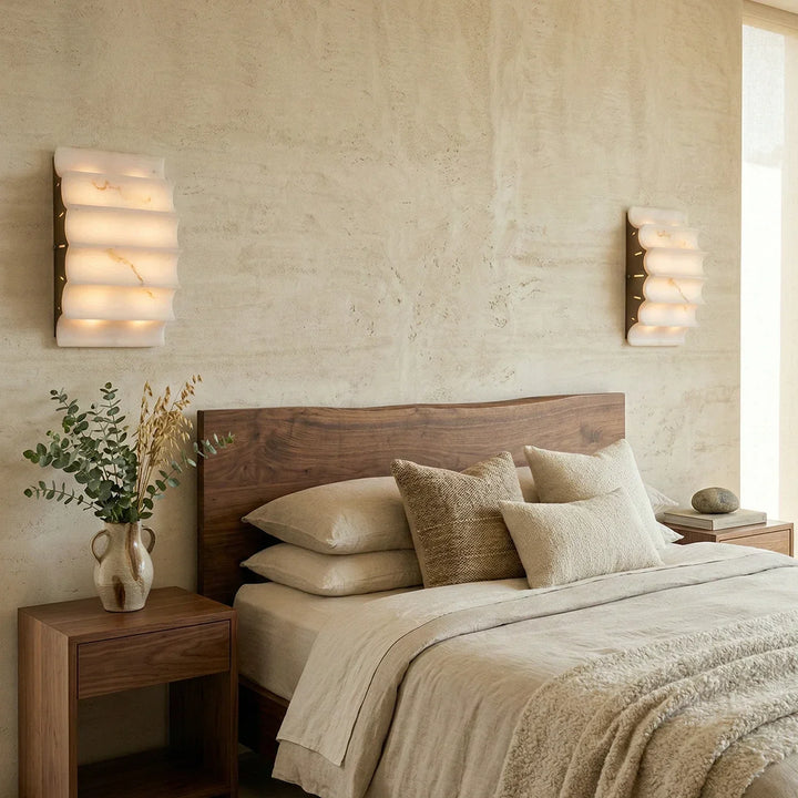 Stepped Arched Alabaster Wall Lamp