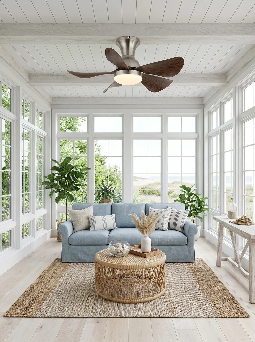 Stylish Compact Silent Ceiling Fan Light