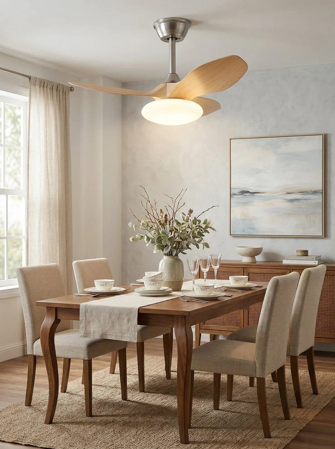 Three-Blade Zephira Ceiling Fan Light