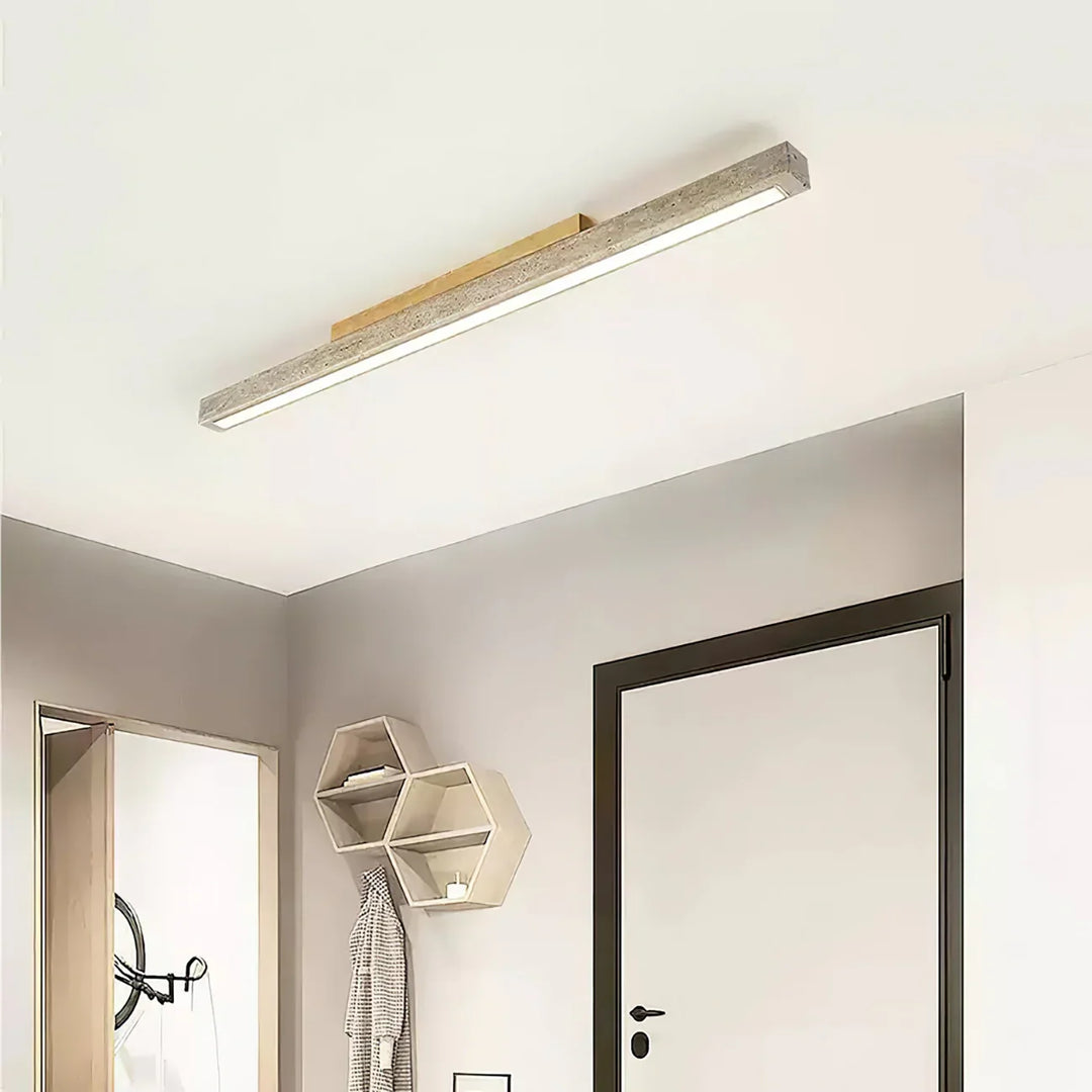 Travertine Column Rectangle Ceiling Light