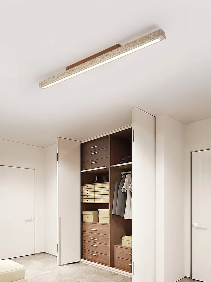 Travertine Column Rectangle Ceiling Light