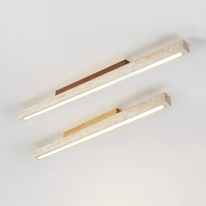 Travertine Column Rectangle Ceiling Light