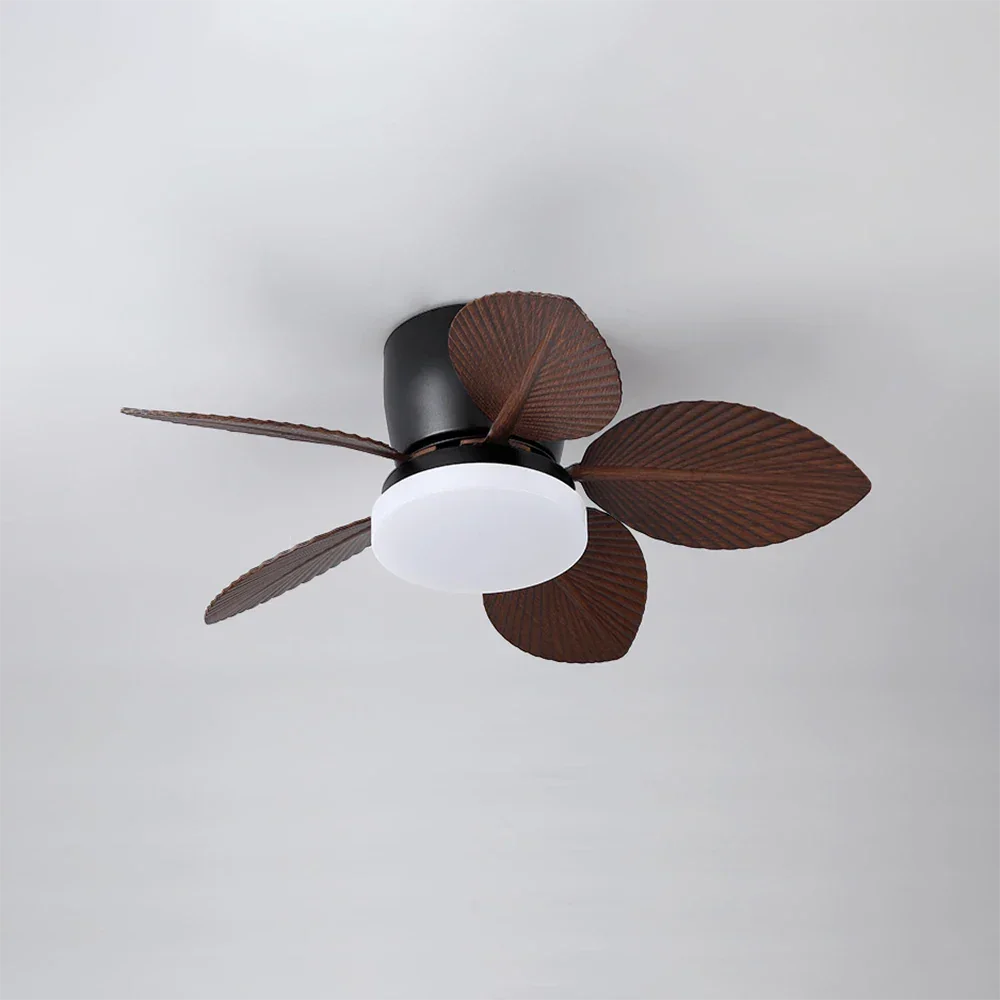 Tropical Palm Five-Blade Ceiling Fan Light