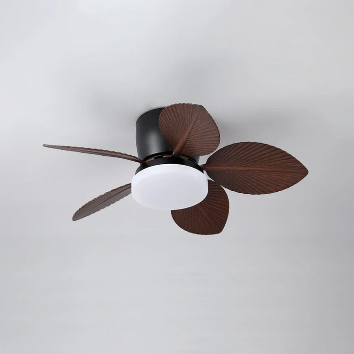 Tropical Palm Five-Blade Ceiling Fan Light