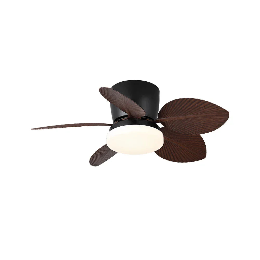 Tropical Palm Five-Blade Ceiling Fan Light