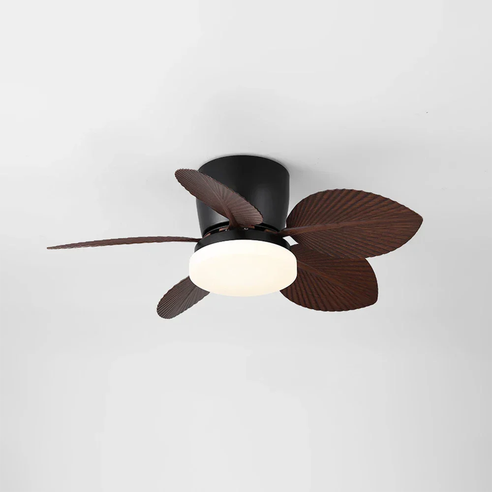Tropical Palm Five-Blade Ceiling Fan Light