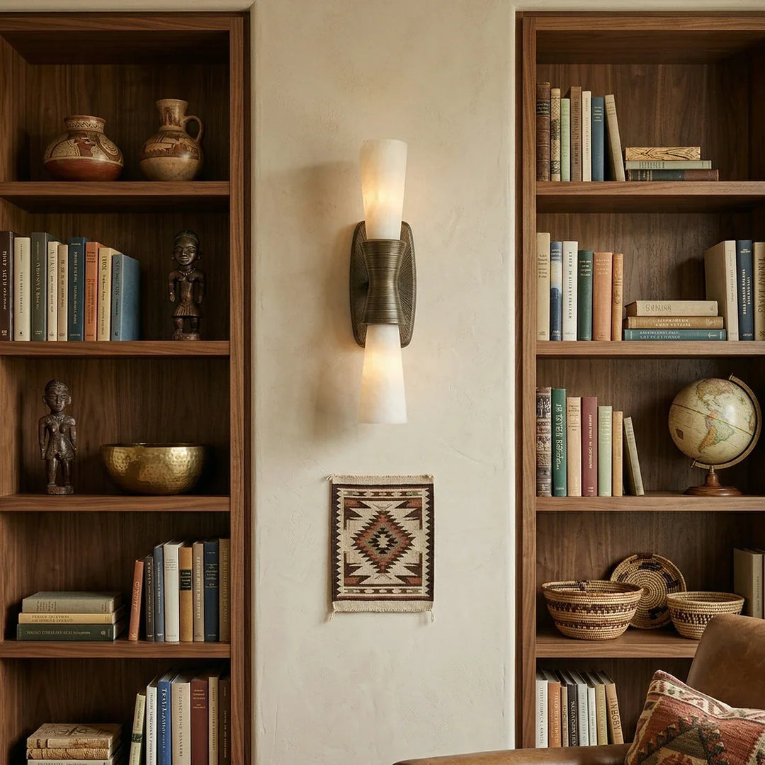 Twist Tapered Alabaster Wall Sconce