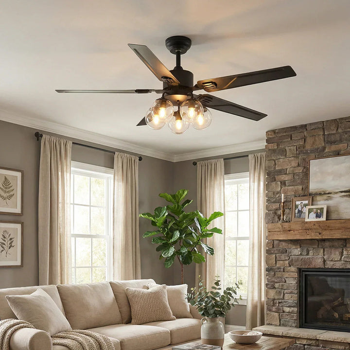 Vintage Industrial Style Ceiling Fan Light