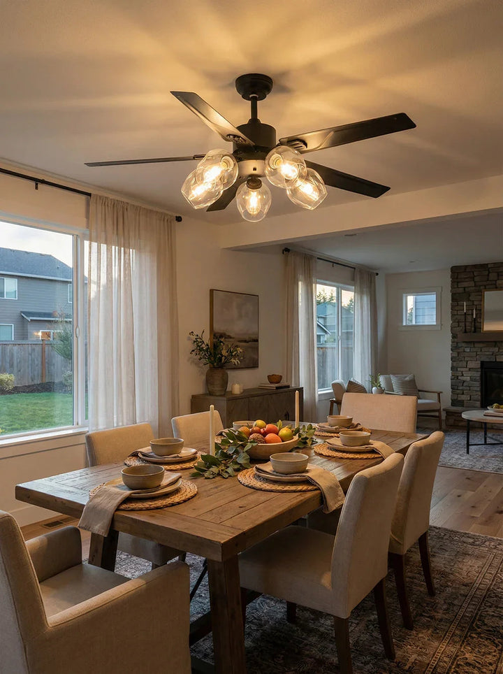 Vintage Industrial Style Ceiling Fan Light