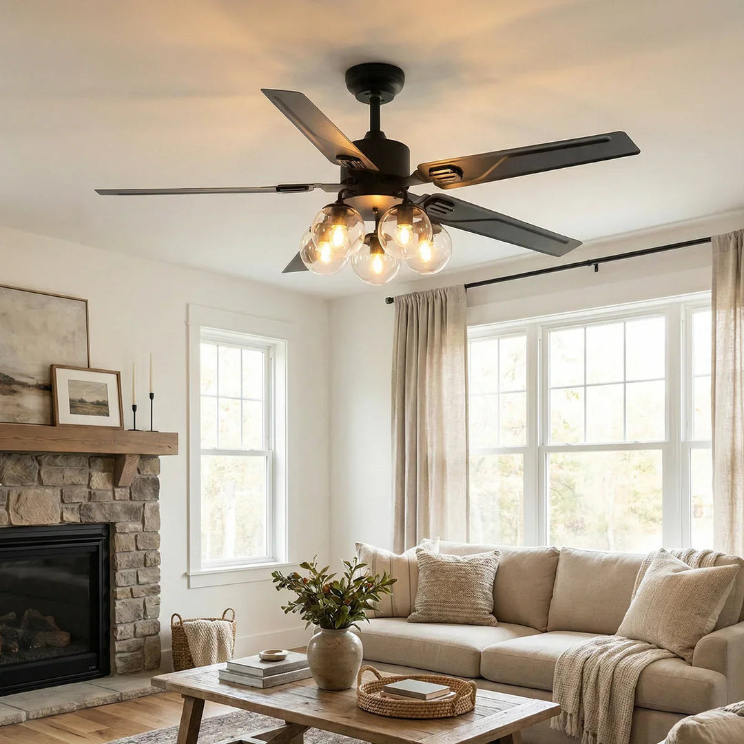Vintage Industrial Style Ceiling Fan Light