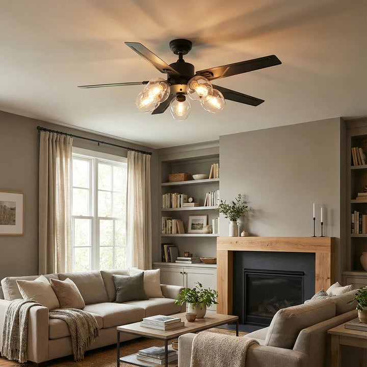 Vintage Industrial Style Ceiling Fan Light