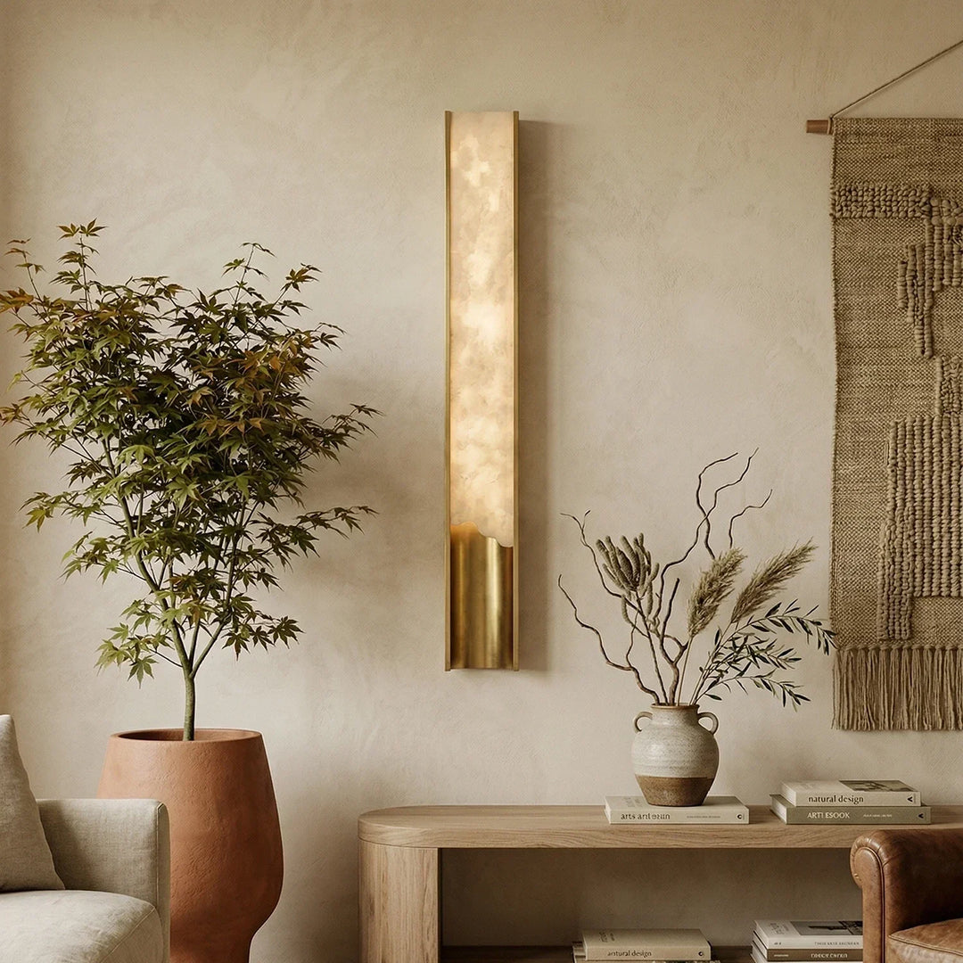 Wave Vein Aurelia Alabaster Wall Light