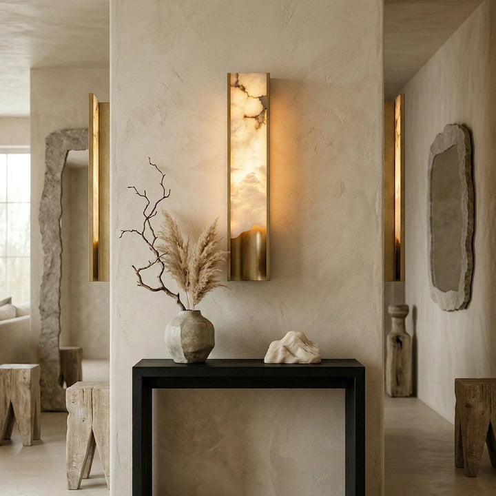 Wave Vein Aurelia Alabaster Wall Light
