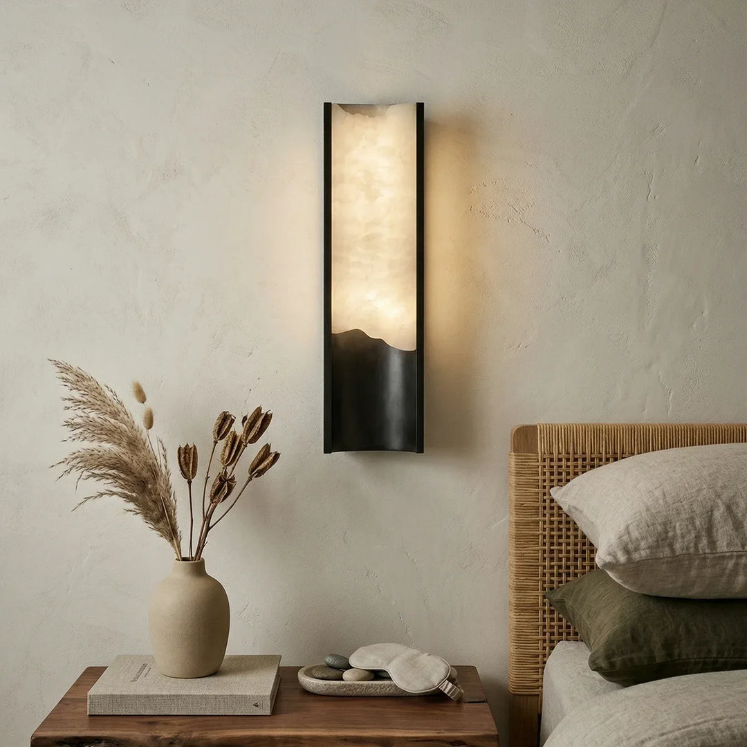 Wave Vein Aurelia Alabaster Wall Light