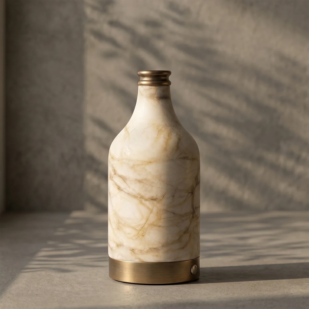 Wine Bottle Alabaster Table Lamp - view 15 | Woorglamp
