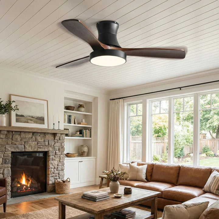 Wooden Three Blade Ceiling Fan Lights - view 4 | Woorglamp
