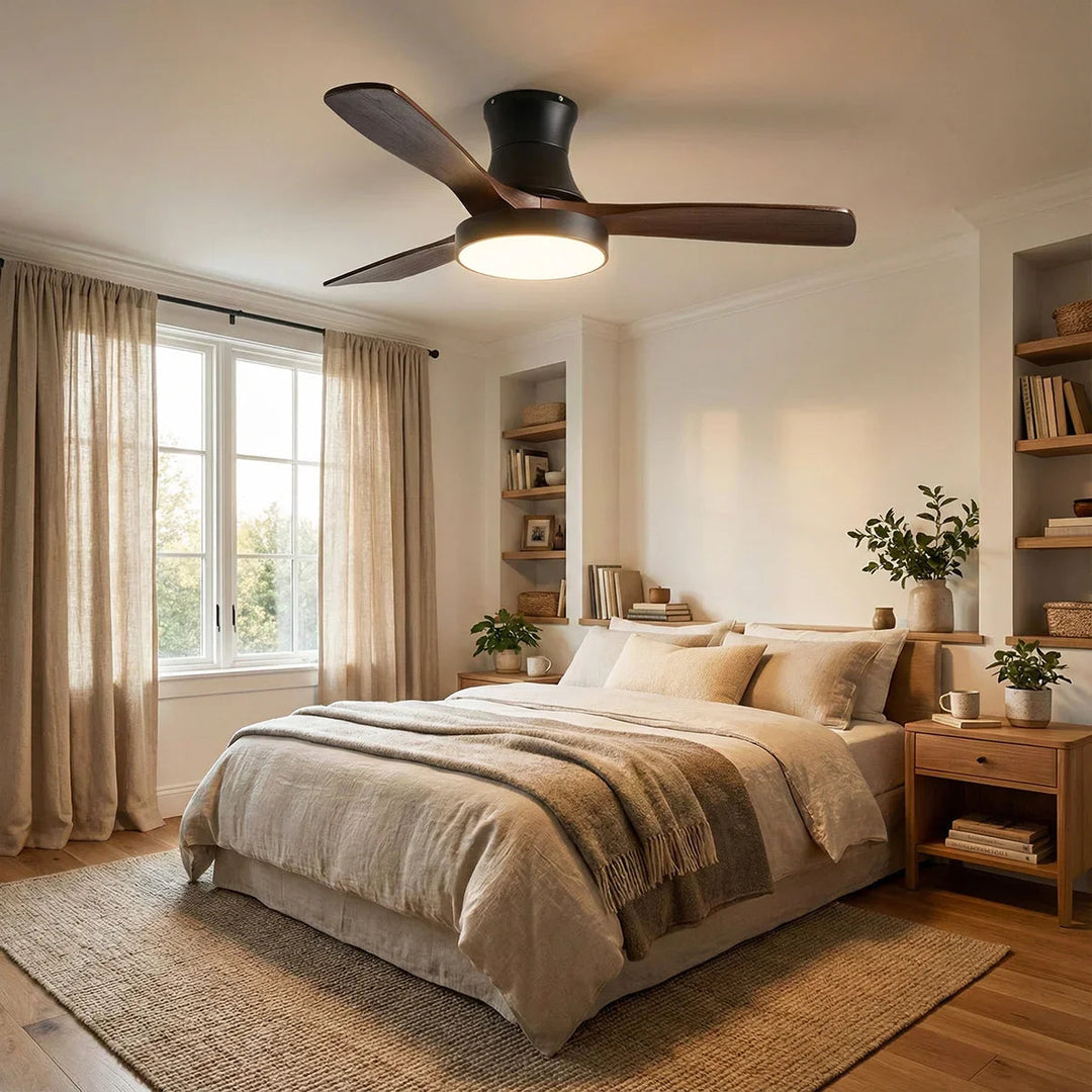 Wooden Three Blade Ceiling Fan Lights - view 11 | Woorglamp
